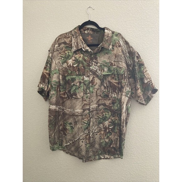 Game Winner Men's Break Up Infinity Camo Button Down Hunting Shirt Size 3XL - Picture 1 of 11